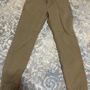 American Eagle Outfitters Tan Chinos with Tapered Legs